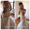 Sexy See through Back Elegant Bridal Dresses Vestido De Noiva Designer Mermaid Lace Wedding Dresses 2017 MW2180